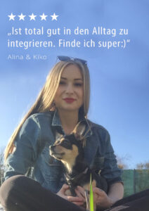 Hund Kiko ist nicht mehr unsicher.