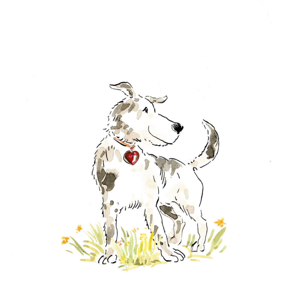 Hund ist glücklich. Illustration