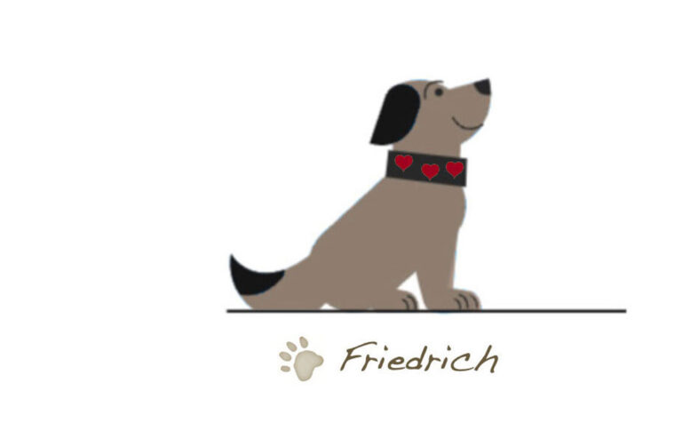 Hund Friedrich Illustration.