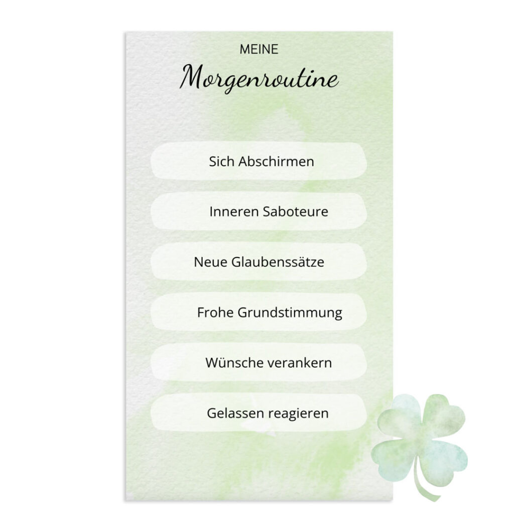 Morgenroutine Vorlage
