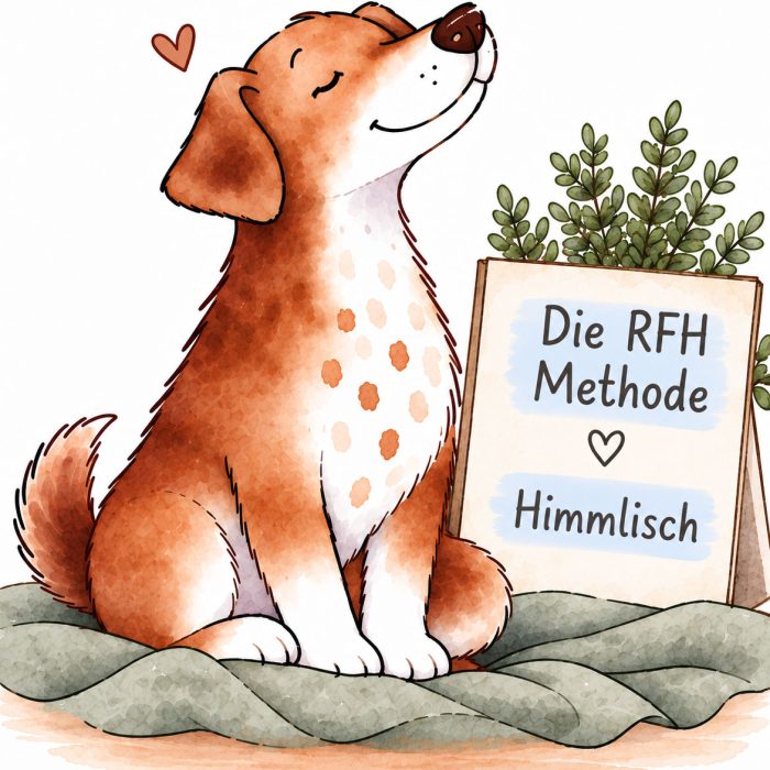 Hund ist glücklich, denn er findet die RFH-Methode himmlisch.